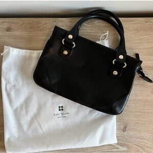 Kate Spade Black Satchel with Gold Accents